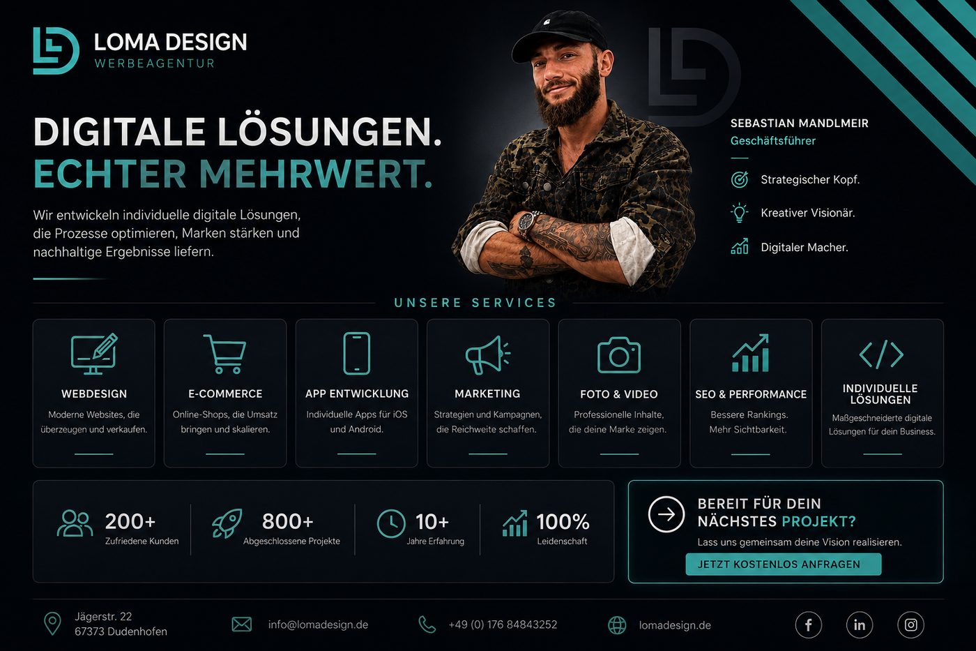 Leistungsübersicht von LOMADESIGN