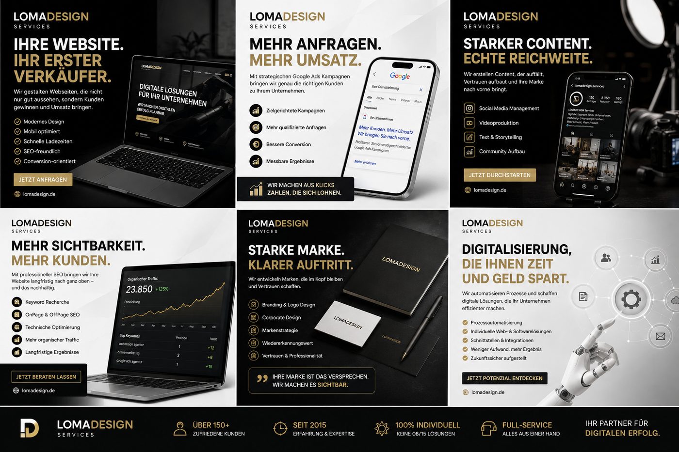 Werbemittel von LOMADESIGN in heller Variante